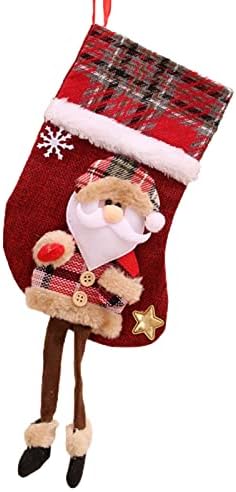 Galandski božićni viseći čarape za višekratnu grejsku torbu Santa Snowman Xmas SOCKS OTVORENI BESPLATNI