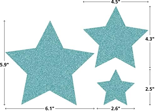 Nastavnik je stvorio resurse® ledene plave svjetske zvijezde, asortirane veličine, pakovanje od 30