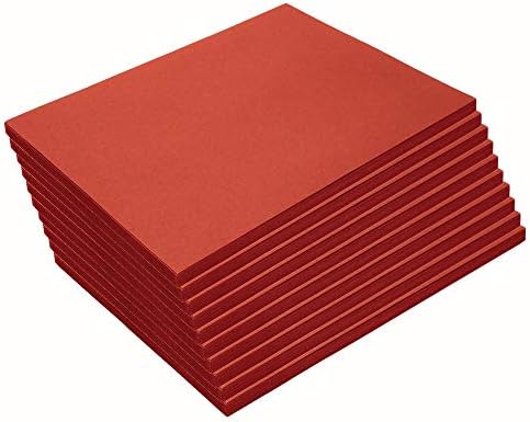 Građevinski papir, crvena, 9 inča x 12 inča, 500 listova, teški građevinski papir, zanat, umjetnost, dječja