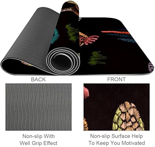 6mm Extra Thick Yoga Mat, piletina i Rooster Print Eco-Friendly TPE vježbe Mats Pilates Mat