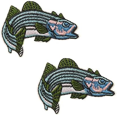 Striped bass ribe ribolov vezeno željezo na zakrpama