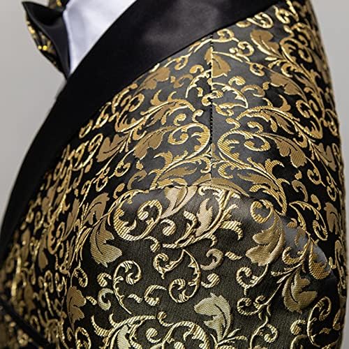 Muška Cvjetna Haljina Odijelo Stilski Rever Luksuzni Blejzer Za Večeru Slim Fit Štampani Vjenčani