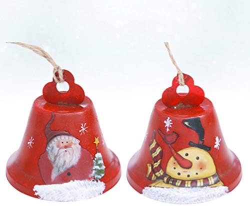 ABOOFAN 2pcs Božić zvona Ornament Jingle Bell božićno drvo viseći ukras Santa snjegović Craft