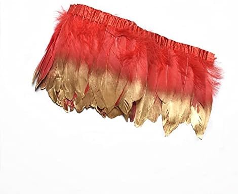 2Meters / Lot zlato guska perje trimovi haljina prirodno perje Fringe zanati DIY Party Plume Karneval Odjeća