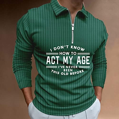YHAIOGS košulje za muškarce muške odjeće kompleti za muškarce Polo majice Zip Classic Stretch tanke