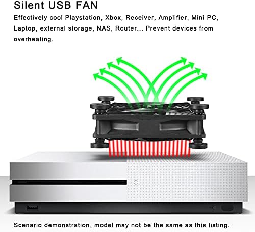 MEGAttA M8 DUAL Fan 80mm Quiet Silent Fan, USB ventilator za hlađenje za konzole za igre AV