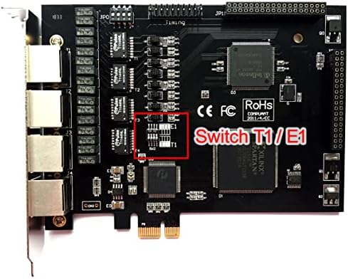 4 Port ISDN PRI kartica, T1 E1 kartica sa 4 E1 / T1 portove, PCI-E priključak podržava zvjezdicu, freepbx, issabel,