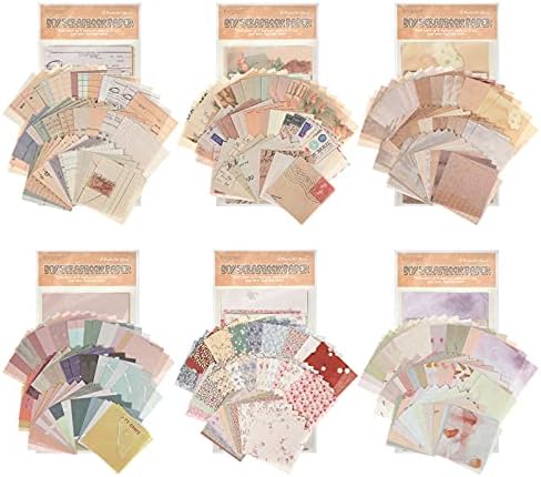 Exceart ScrapBook papir, 360 listova Vintage estetski bilježnik papira isporučuje ukrasni papirni