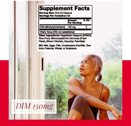 Olympian Labs DIM Supplement 150mg-DIM Diindolilmetan 60 kapsula snabdevanje dimom za ravnotežu estrogena,