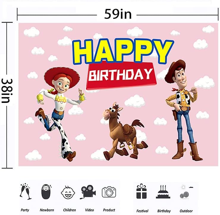 Cowboy Toy Story pozadina za rođendanske dekoracije igračka priča baner za Baby Shower potrepštine