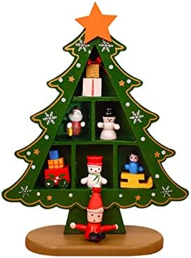 Ukrasi Desktop Drveni božićni dekoracija Božićno drvce Početna Decor Decro Decor Pauckock Garden Decor