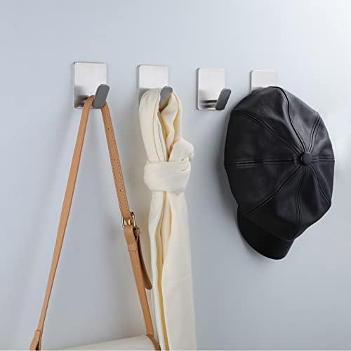 DELITON ljepljive kuke za ručnike na zidu: kuke za ogrtače za kačenje odjeće šeširi se lijepe na kupatilo