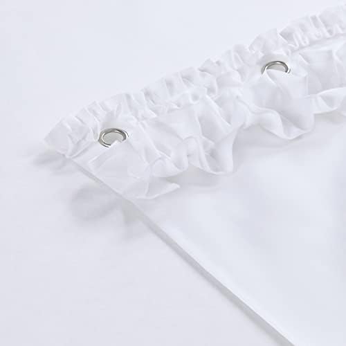 Mvsuta rufflled bijela modernu poliesterska tkanina za zavjese od tkanine, vodootporna dekorativna zastolje