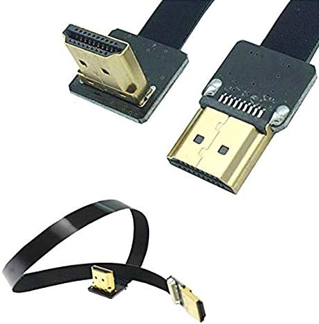 Kework FPV HDMI kabel, 20cm FPV HDMI tanak ravni kabel, 90 stupnjeva downward standard HDMI muško