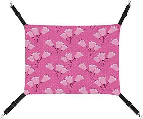 Pink Spotted Flower Pattern Stalak Za Viseću Mrežu Za Kućne Ljubimce Mačji Krevet Potrepštine Za