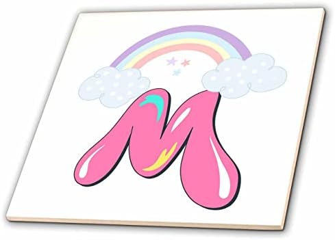 3drose 3drose Mary Aikeen - dizajn monograma - slatka Deisgn za slovo M-Tiles