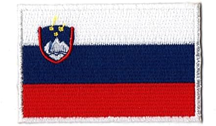 Prvo sve što Slovenija zastava zastaja zakrpa na malom vezenu za šešir jaknu ruksake ruksake ruksake Jeans kapa veličine oko 2x3 inča A337