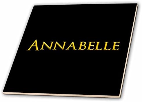 3drose Annabelle omiljeno ime za djevojčice u SAD-u. Žuta na crnom šarmu-pločice