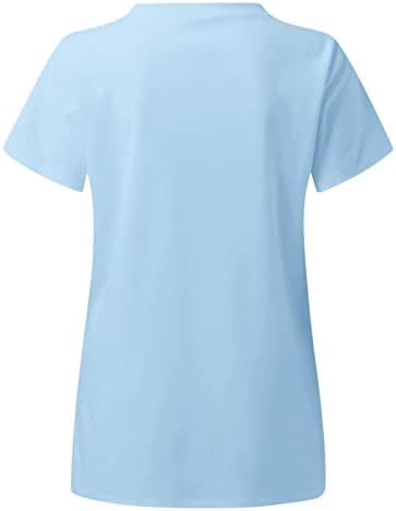 Košulje za trčanje žene žene Plus veličina gornji V vrat kratki rukavi džepovi otisci majica dugi rukavi