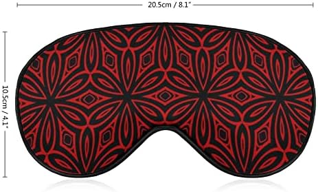 Crvena geometrijska bandana Print maska ​​za spavanje meka za oči Poklopac efektivnog sjemenja za sjenčanje