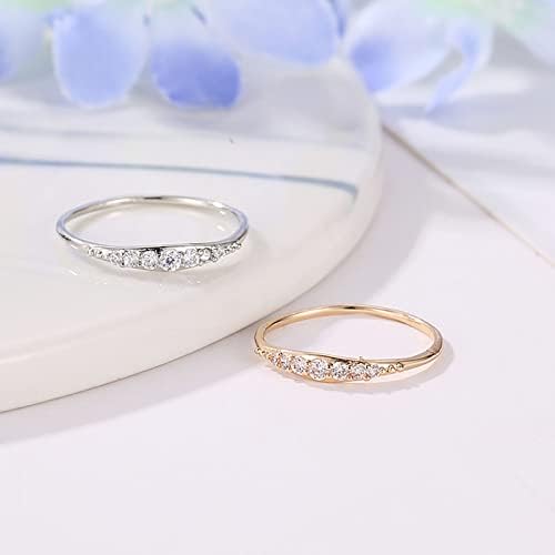 Vjenčani opseg za žene okrugli rez Zirkoni Angažovanje prstena za žene vjenčani prstenovi nakit