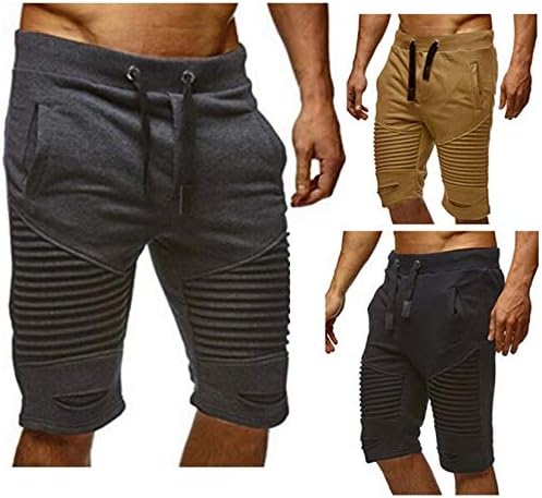 Andongnywell muške kratke hlače ljetni sportski džogeri sa elastičnim strukom u teretani kratke pantalone