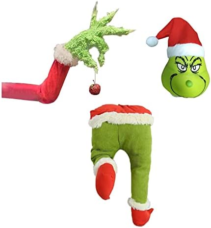 Zjydbb elf glava / ruka / noga za božićnu drvcu ukrao ELF punjena noga zaglavljene staklene staklene staklene