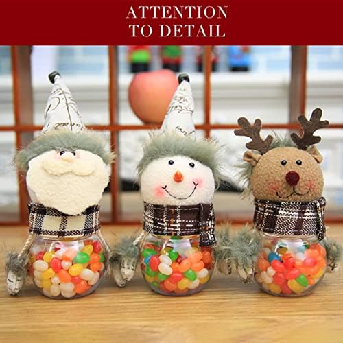 Božić Candy Jar djeca poklon Santa snjegović Ornament kutija za pohranu Clear plastike novost Cookie tegle pliš