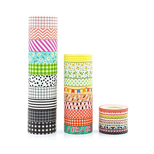 Washi Tape Set Poklon kutija, 30 rolni 3 veličine 15mm 10mm i 3mm umjetnost i zanati, dekorativna