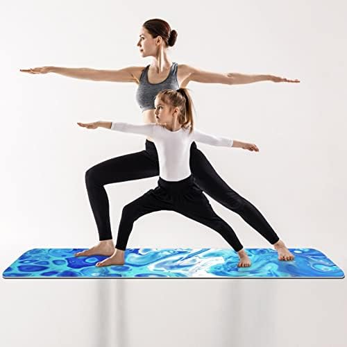 neklizajuće prostirke za jogu od crnog mramora za žene Eco Friendly TPE podloga za fitnes vježbe s trakom