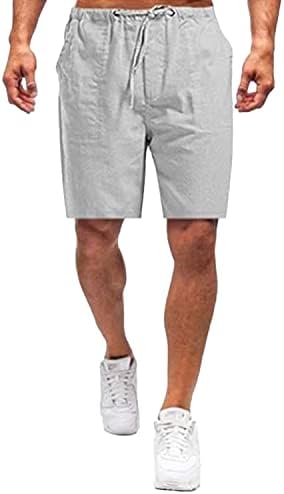 Muške posteljine Casual Classic Fit duboke džepne kratke hlače s vezicama ljetna plaža kratke
