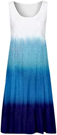 Miashui kratke haljine za tinejdžere Ženska ugodna ljetna haljina okrugla vrat haljina bez