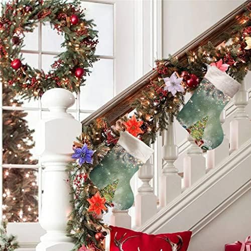 WXBDD božićno drvce poklon zvona seoski snijeg božićne čarape božićni ukrasi za kućno stablo viseće ukrase