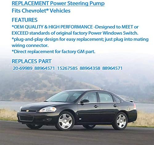 Servo upravljačka pumpa 20-69989 za 2006 2007 2008 2009 2010 2011 Chevrolet Impala 2006 2007 Chevrolet Monte Carlo 3.5L 3.9L V6 pumpa za pomoć