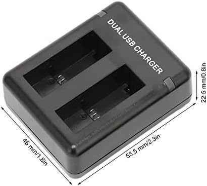 Dual utor za punjač baterije, crna USB kamera punjač baterije visoka efikasnost Brza zaštita sigurnosti
