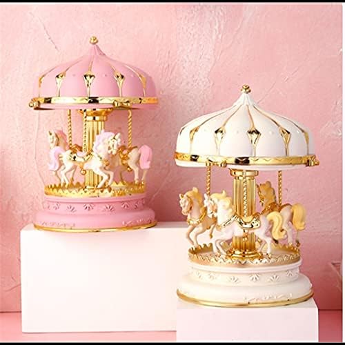 Lhllhl elegantno šareno svjetlucanje karusela music box dječja djevojka novogodišnji rođendanski poklon (boja: E, veličina