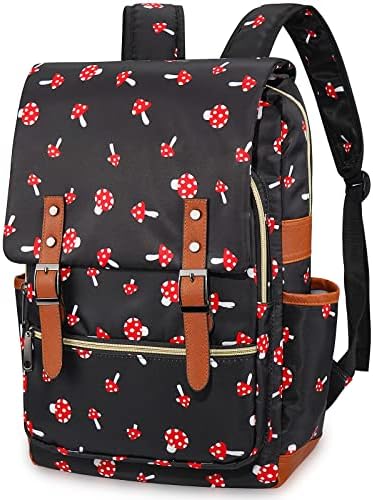 Numfofj ruksak za laptop gljiva za djevojke za žene, školske torbe za tinejdžere