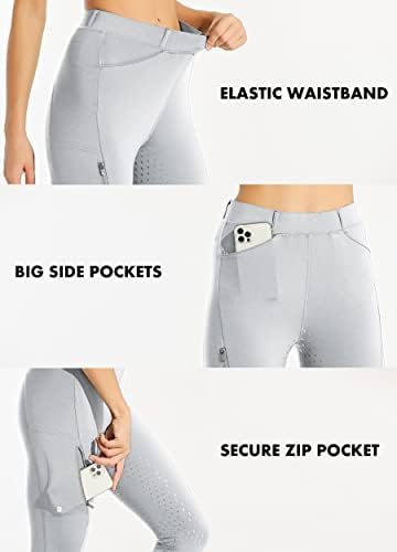 Willit ženske hlače za jahanje pune sjedišta silikonske breže konjičke jahanje jahanje sa džepom