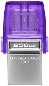 Kingston DataTraveler microDuo 3c 256GB USB-C & amp; USB-a Flash Drive / brzine do 200 MB / s / USB 3.2 Gen