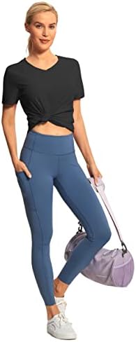 Hiverlay majice za vježbe za žene kratki rukav V izrez Atletic Brze suhe teretane T-majice Yoga trčanje tee