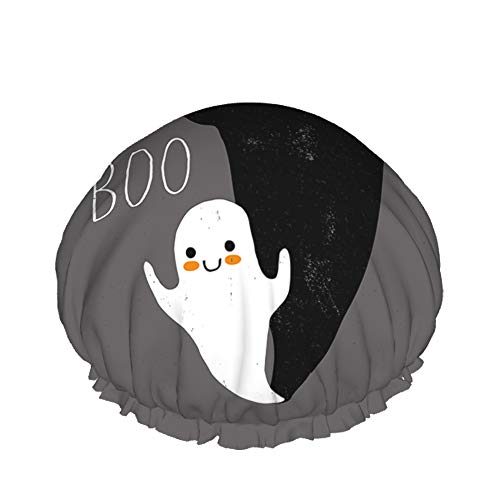 Moslion Funny Ghost tuš kabina s boo citat Velika zastrašujuća sjenka Jednostavna Halloween ručna nacrtana