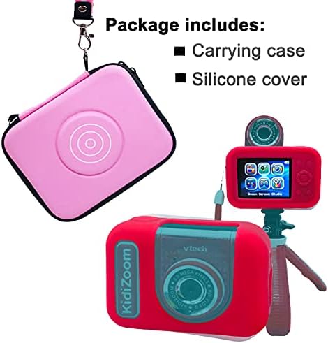 Tvrda torbica za nošenje i silikonski poklopac za VTech KidiZoom Creator Cam Video kameru,