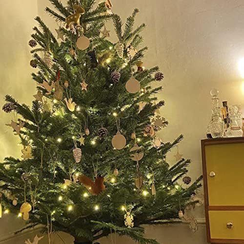 50 kom drveni Božićni ukrasi 10 stilova zanati nedovršeni ukrasi za božićno drvce DIY komplet
