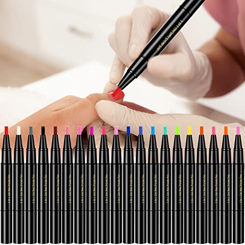 Olovka za lakove za nokte u 20 boja, 3 u 1 One Step gel olovka za nokte gel olovka za lakove