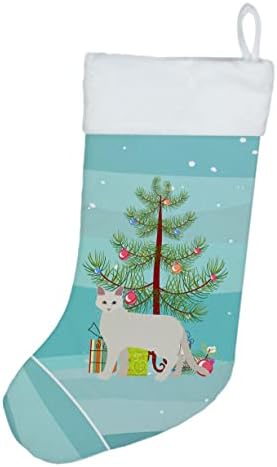 Caroline's CH4558CS Afrodite gigant 1 mačka sretan božićni božićni čarapa, kamin Viseći čarape Božićna sezona
