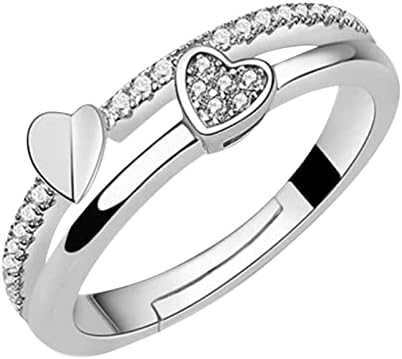 Ljubavno srce Otvaranje ženskog prstena Kreativni prsten nakit Rođendan Prijedlog poklona svadbene angažman Stranka prstena
