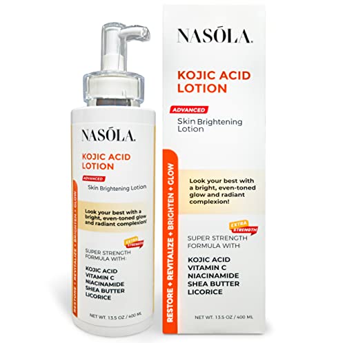 Nasola Kojic Acid losion prirodna koža za lice & tijelo W/Vitamin C, niacinamid, Shea puter, sladić