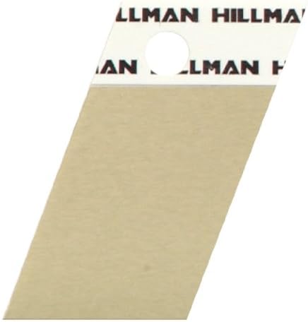 Hillman 840532 1,25 inča slovo T ugao samoljepljivi znak, zlatni i crni aluminijum, 1.375x1.125 inča 1-znak