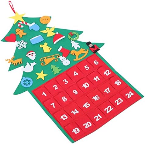 Božićno drvo Božić Advent Kalendar 2022 viseći Advent Kalendar za višekratnu upotrebu odbrojavanje do