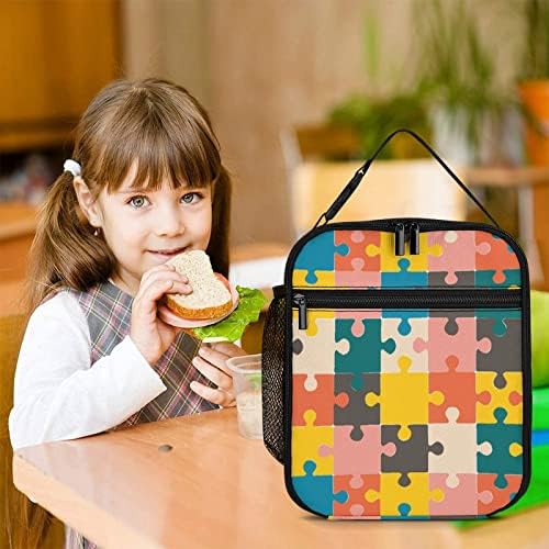 SDERDZSE Autism Awareness Pattern torba za ručak za žene i muškarce izolovana Tote kutija za ručak